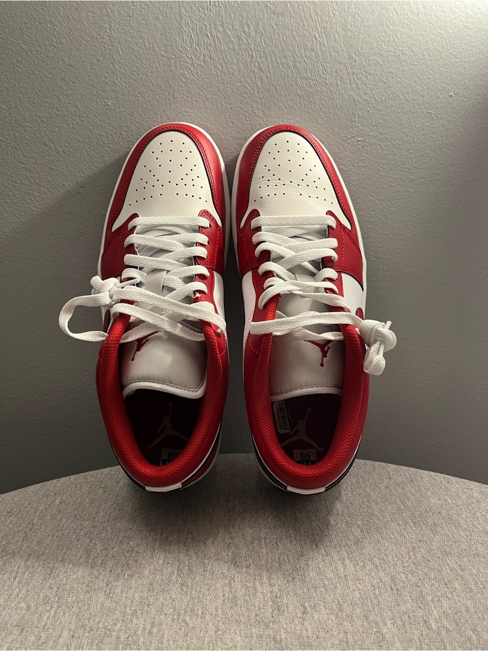 Nike Air Jordan 1 Low Summit White Varsity Red Men's Shoe Size 11.5 553558-166​ - Picture 8 of 11